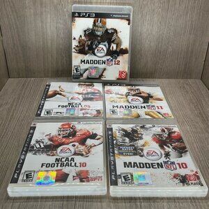 NCAA Football 9,10/ Madden NFL 10,11,12 Sony PlayStation 3 Lot of 5 -Tested